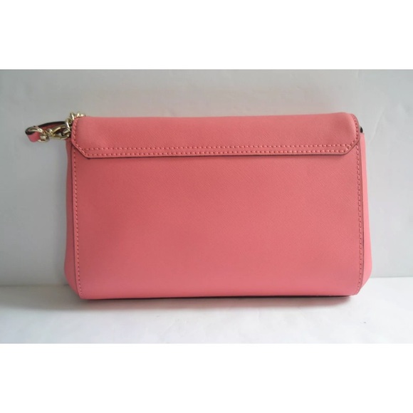 Kate Spade Crossbody Bag Laurel Way Pink Leather/Chain Link - Picture 5 of 9